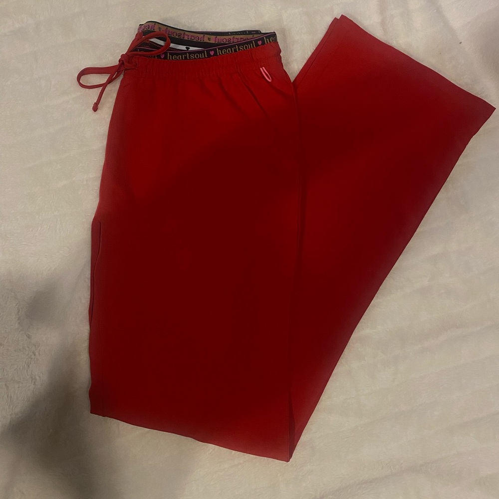 Red scrub pants